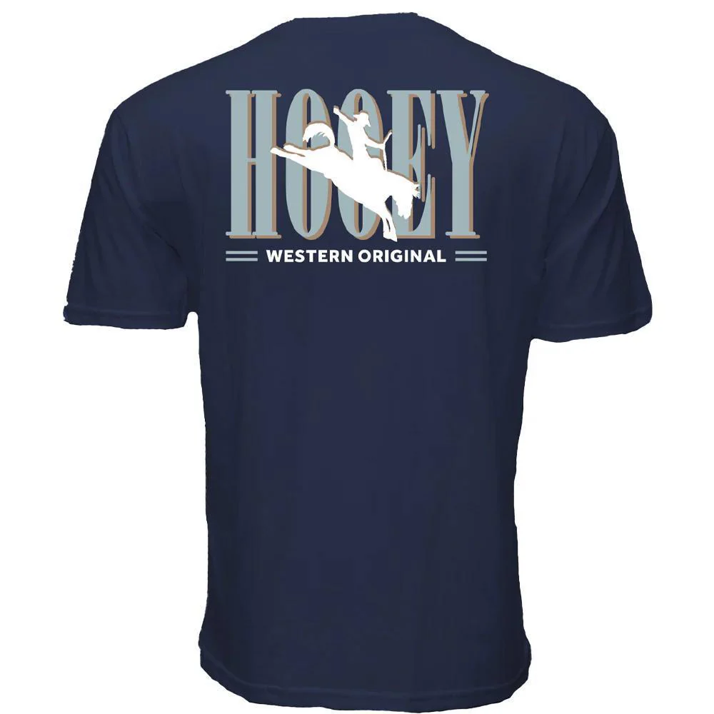 Hooey Men's "Wild Ride" Blue With Light Blue & White Hooey Logo T-Shirt - Image 2