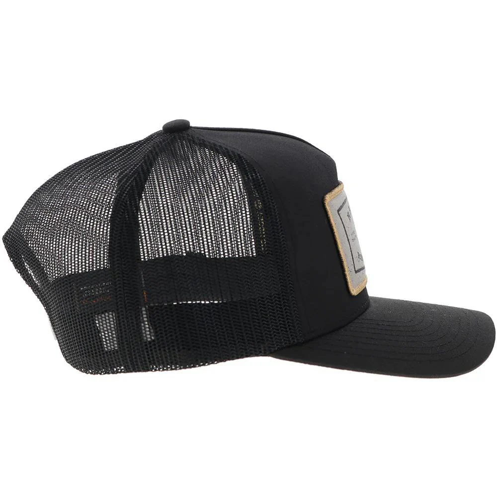 Hooey "Rank Stock" Hat Black w/ Rectangle Patch - Image 3