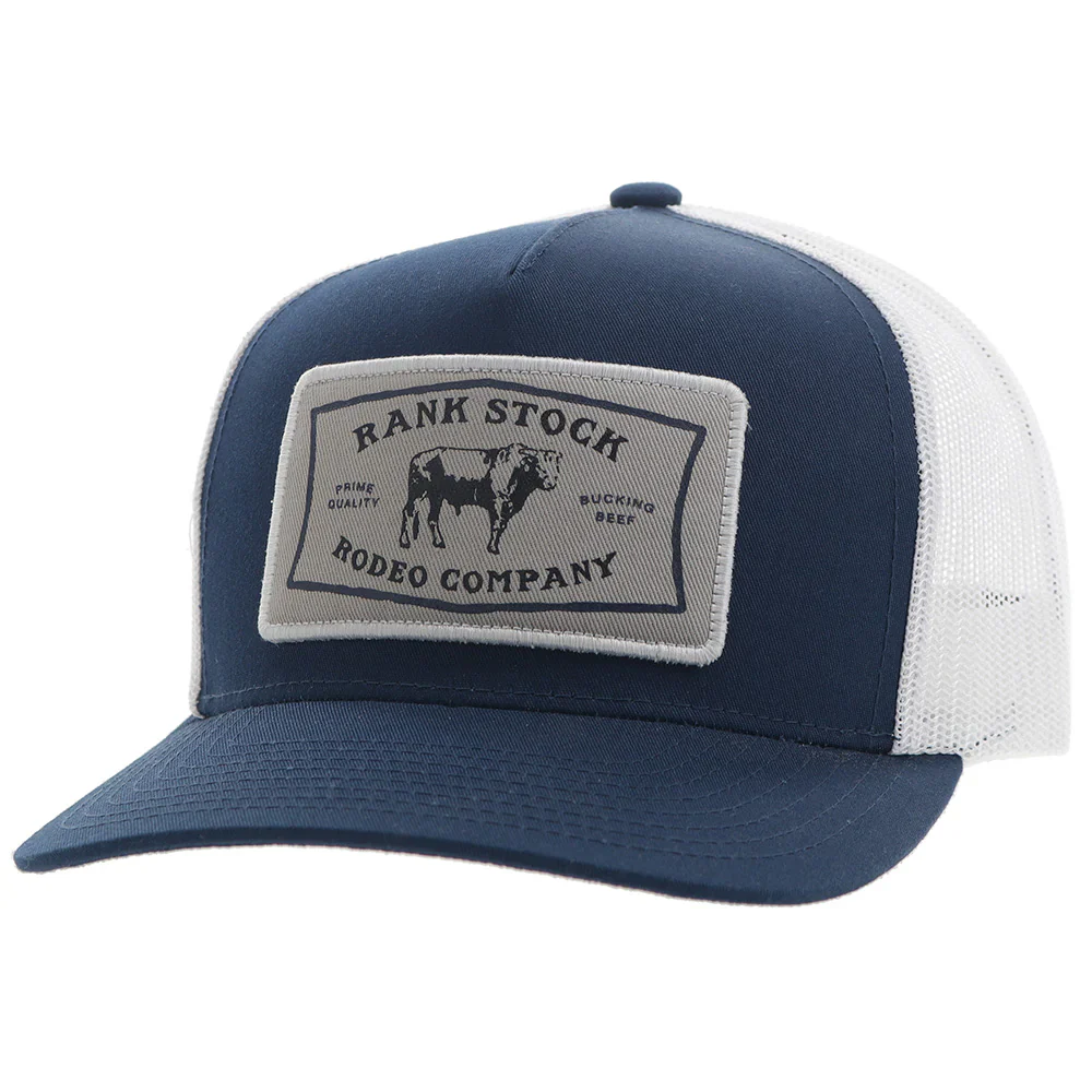 Hooey "Rank Stock" Navy/White With Grey/White Patch