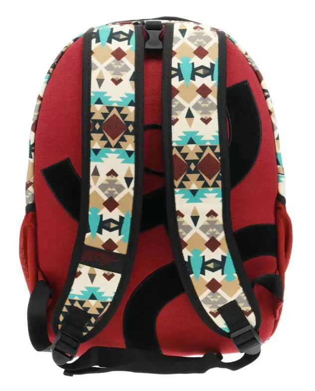 Hooey Recess Backpack Cream/Turquoise with Aztec - Image 2
