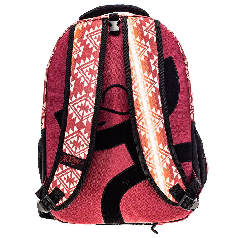 Hooey "Recess" Backpack Maroon/Aztec - Image 2
