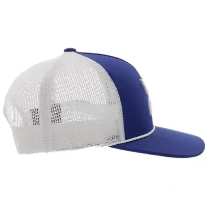 Hooey Unisex Ball Cap Mid Profile Curved Bill Navy/White - Image 2
