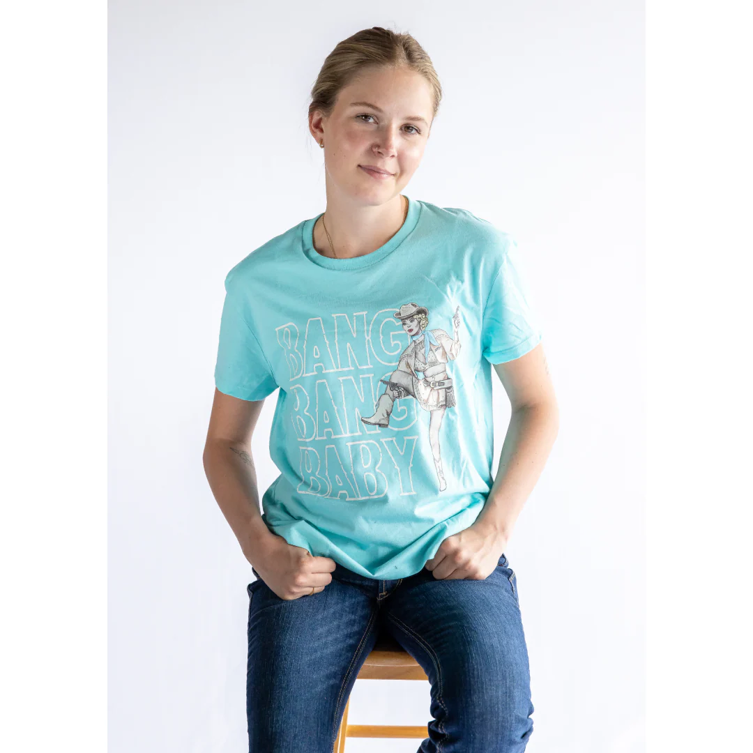 Hooey Women's "Bang Bang Baby" T-Shirt Turquoise - CLEARANCE