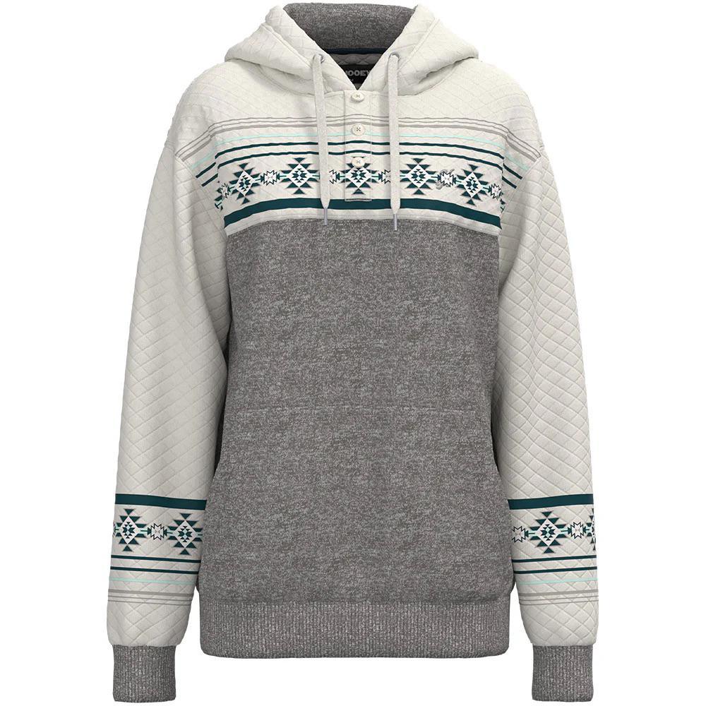 Hooey Women's Jimmy Grey/White Hoodie