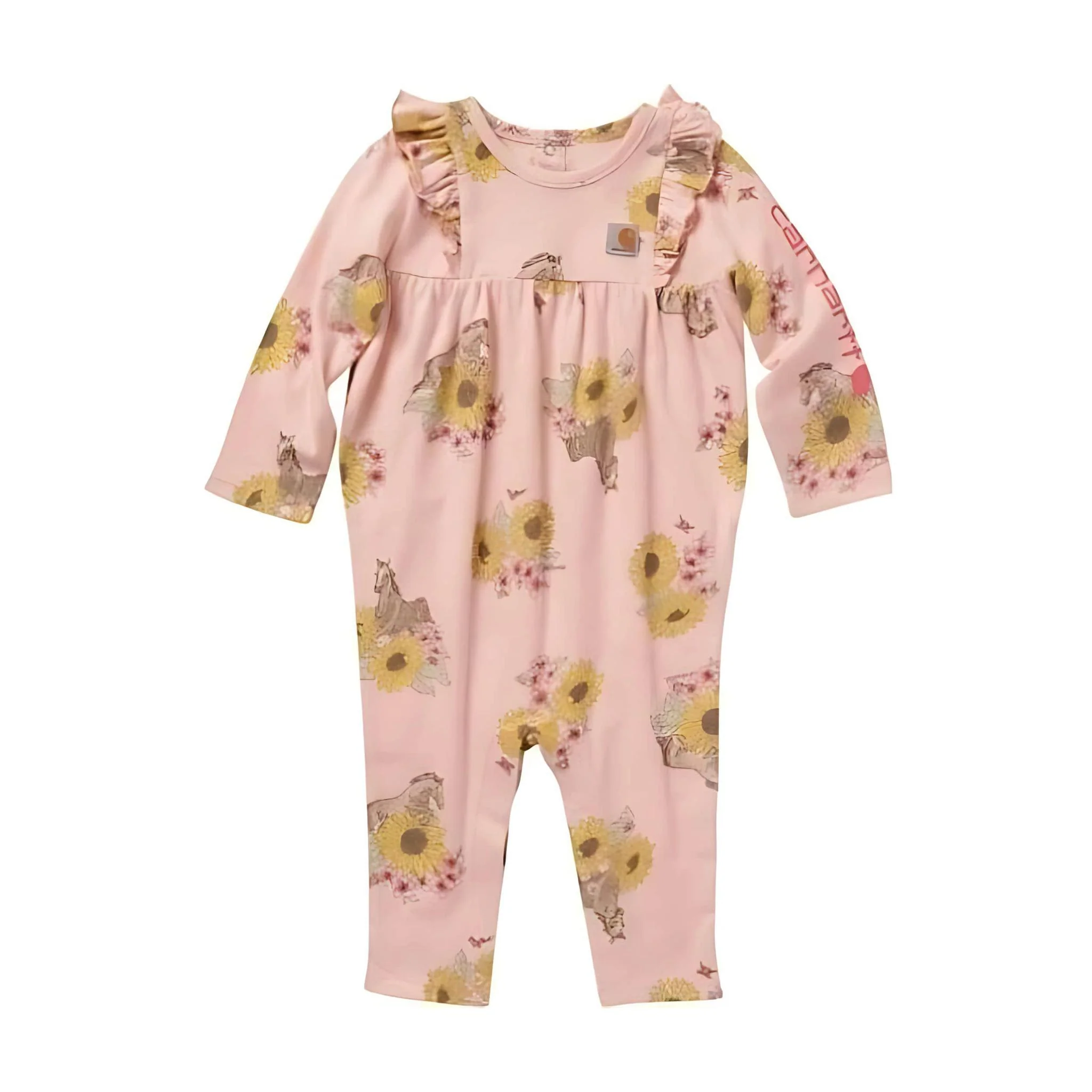 Carhartt Infant Girl’s Onesie Long Sleeve Ruffle Print - Image 4