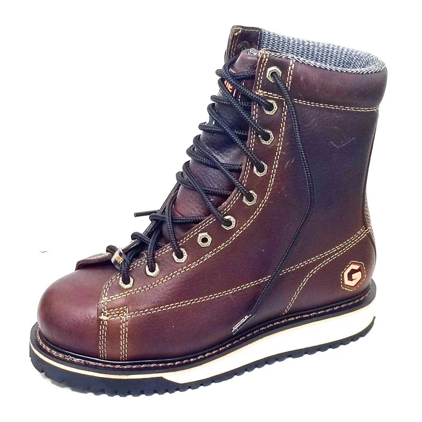 JB Goodhue Men's Work Boots 8" Rigger Waterproof Steel Toe - Clearance