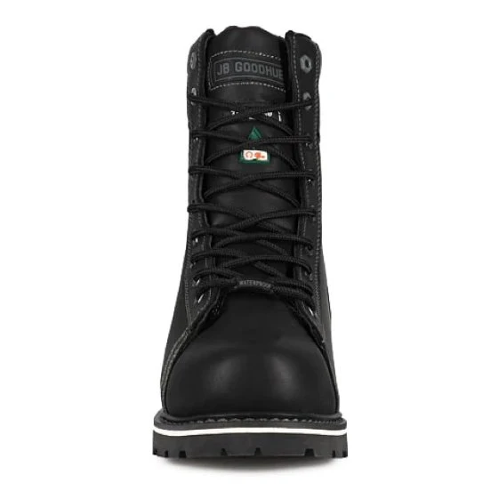 JB Goodhue Men's Work Boots 8" Rigger CSA Steel Toe Waterproof Black - Image 3