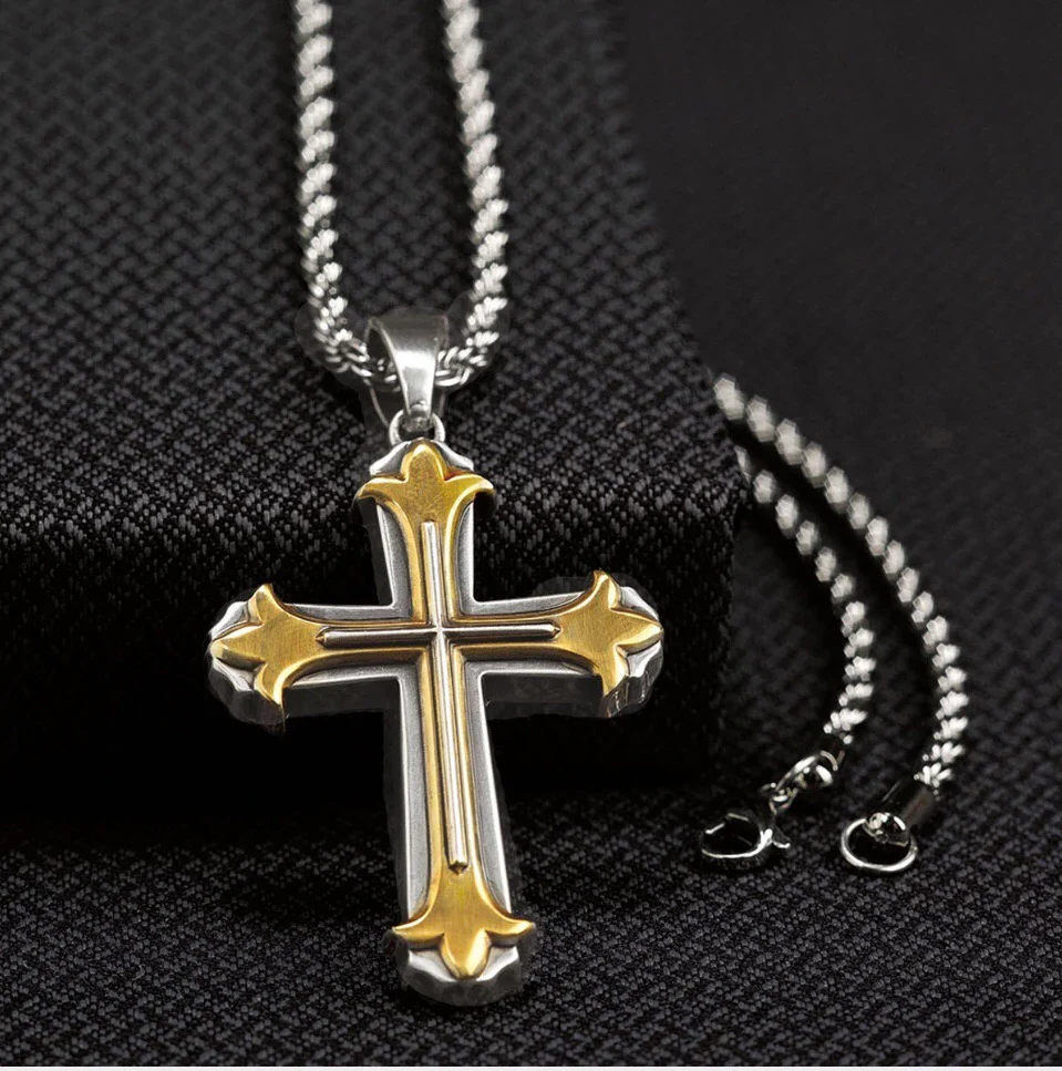 Jewelry M&F Twister Men’s Cross Necklace