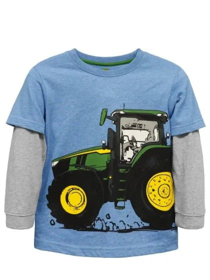 John Deere Boy’s Shirt Long Sleeve Bold Tractor Print - Image 2