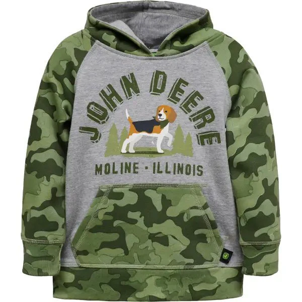 John Deere Boy’s Hoodies Puppy Camo J4J144JT