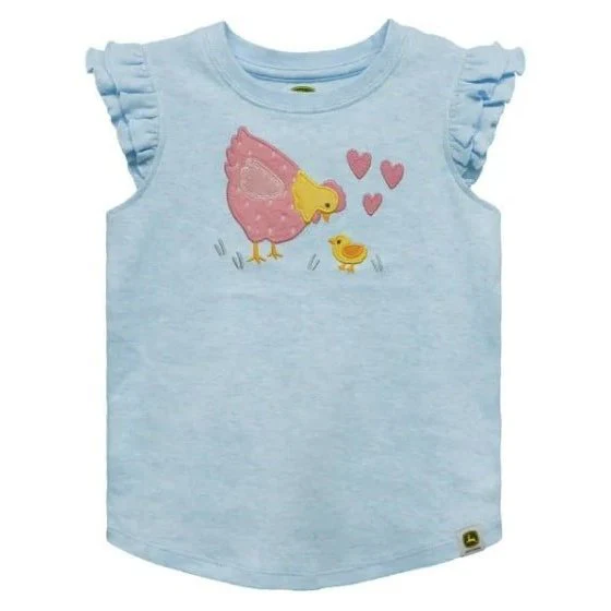 John Deere Girl’s Shirt Chicken Graphic