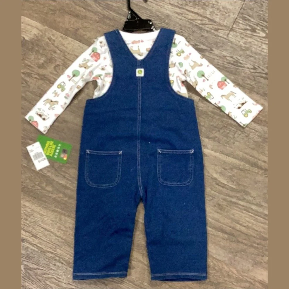 John Deere Infant & Toddler 2-Piece Overalls and Shirt Farm Friends Set -CLEARANCE - Image 3