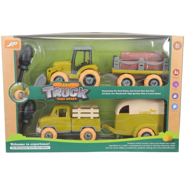 JT International Toy Truck & Tractor Set