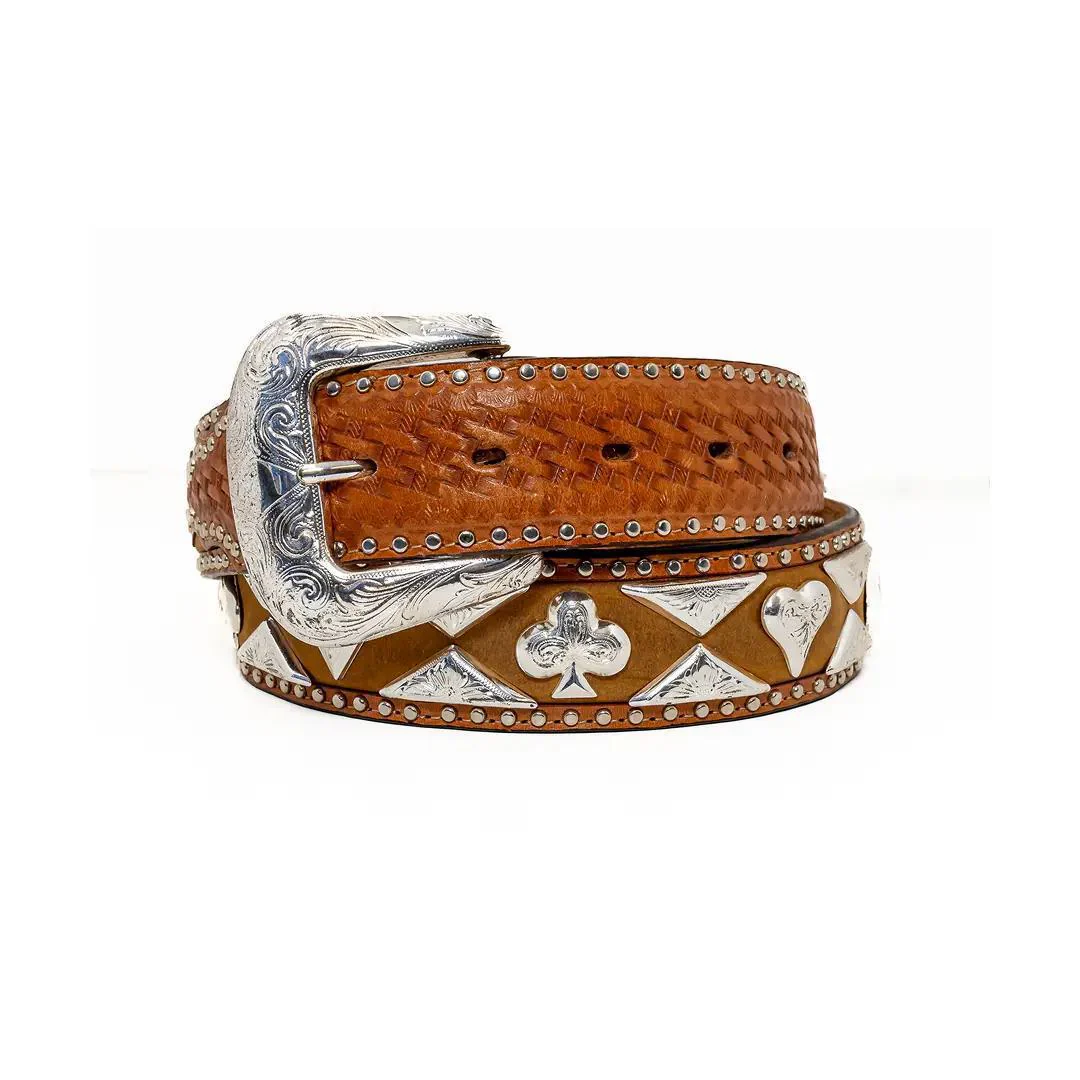 Justin "Card Suit Conchos" Leather Western Belt