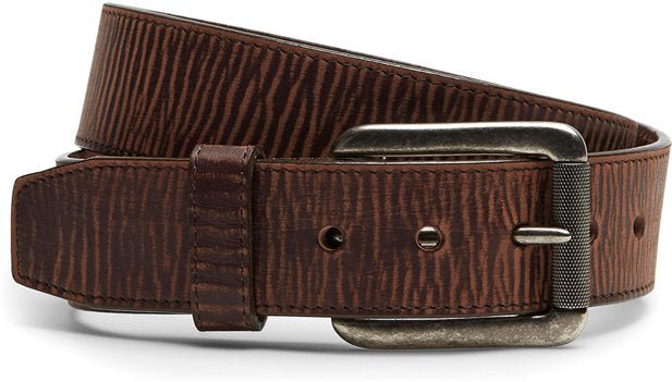 Justin Men’s Belt Leather Distressed Matte Bomber Brown - Image 6