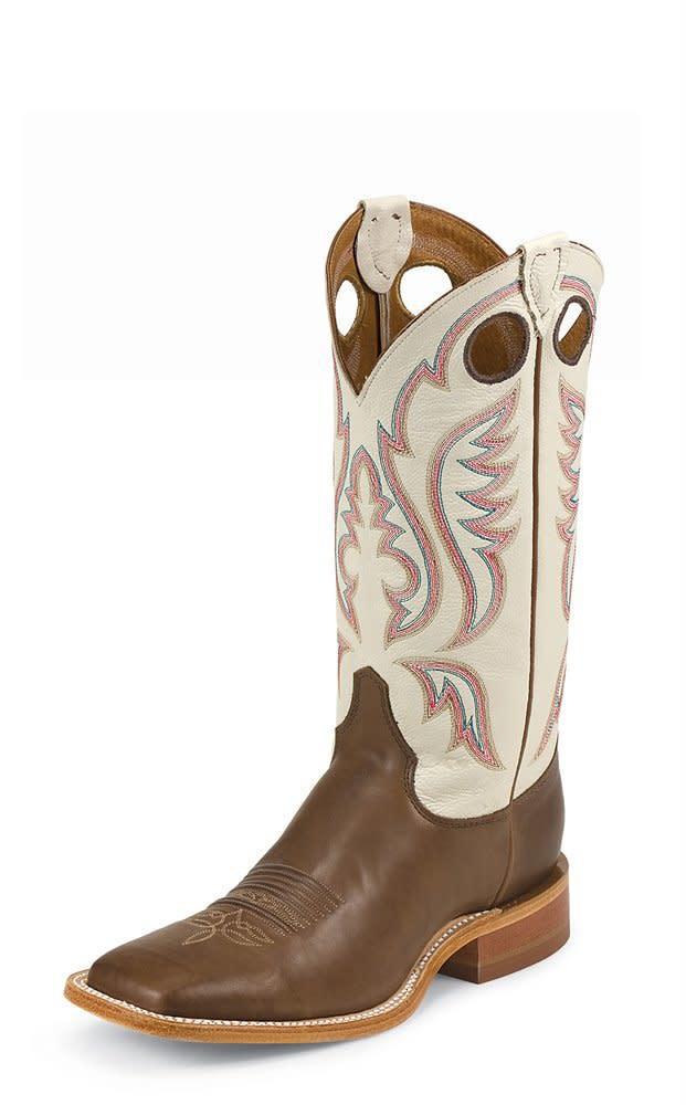 Justin Men's Stillwater Brown Square Toe Cowboy Boot