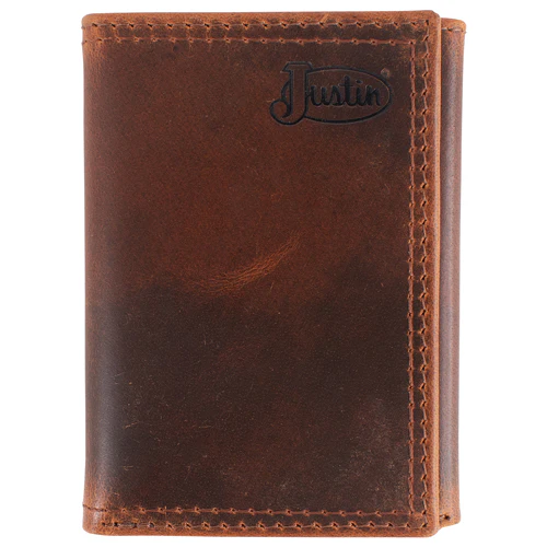 Justin Men's Trifold Wallet Genuine Leather