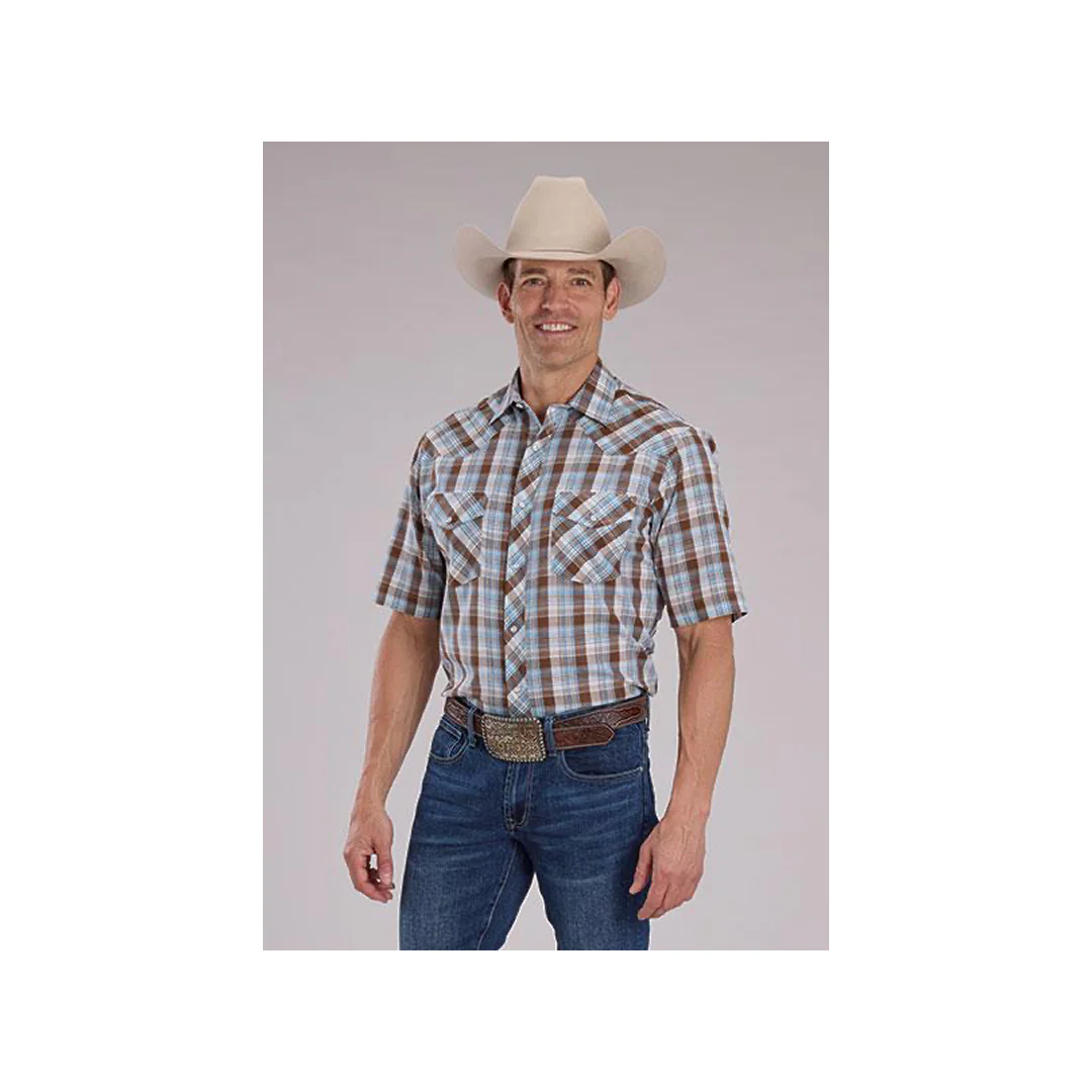 Karman Classic Men's Short Sleeve Western Style Snap Shirt