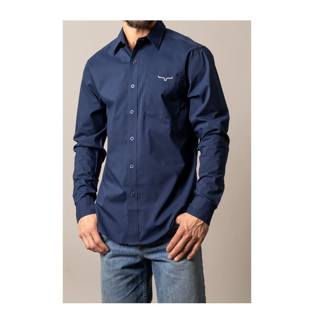 Kimes Ranch Men's KR Team Shirt Navy/Grey/Black - Image 11