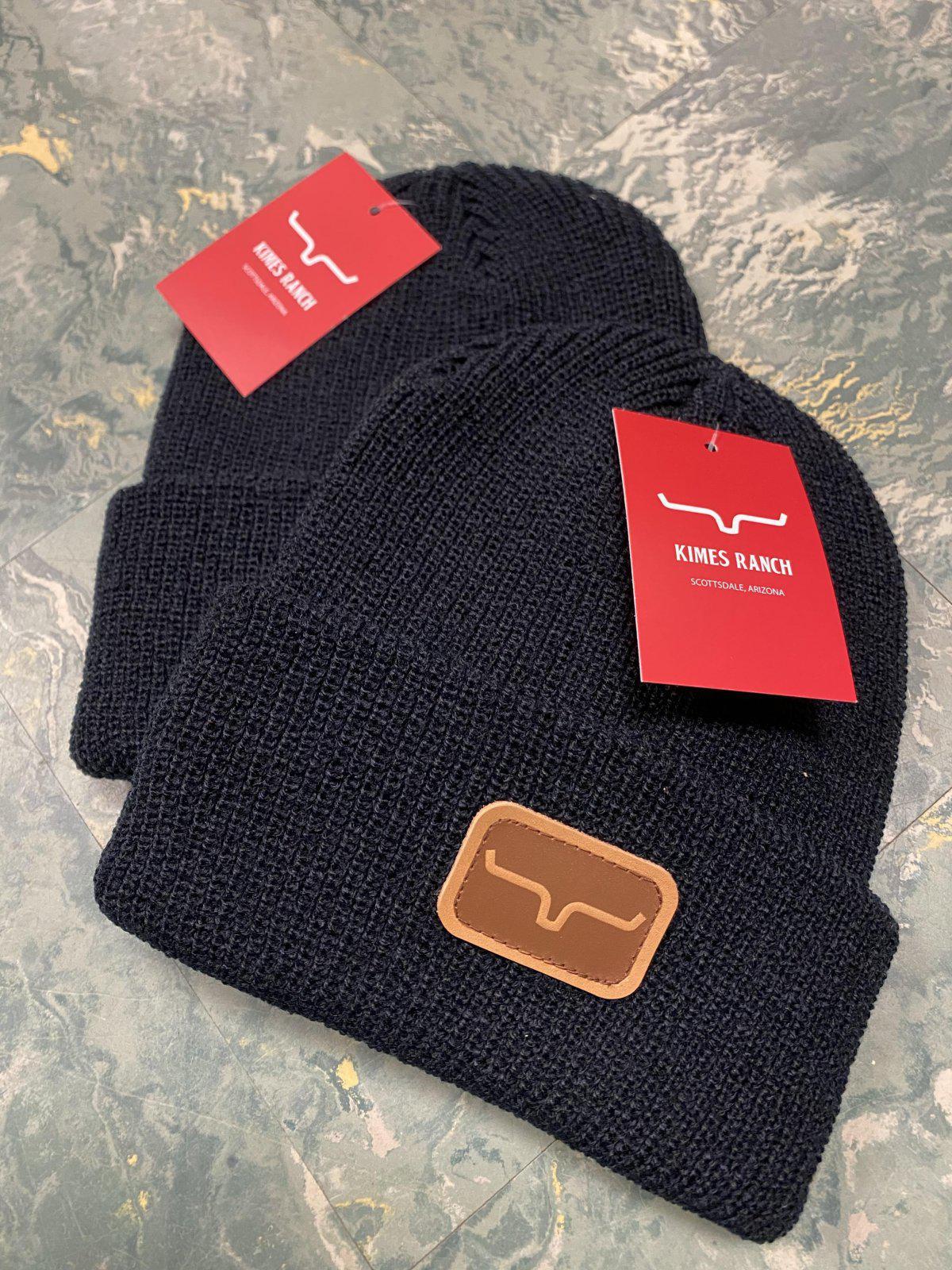 Kimes Ribbed Snap Shot Beanie - Black OR GREY