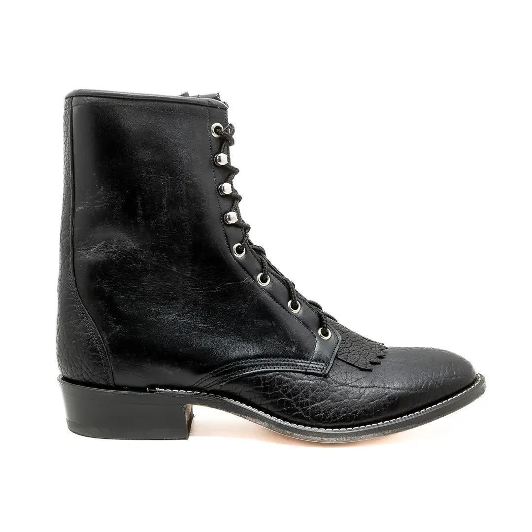 Laredo Men's Black Spirit Lace-Up Roper Boots - Clearance - Image 2