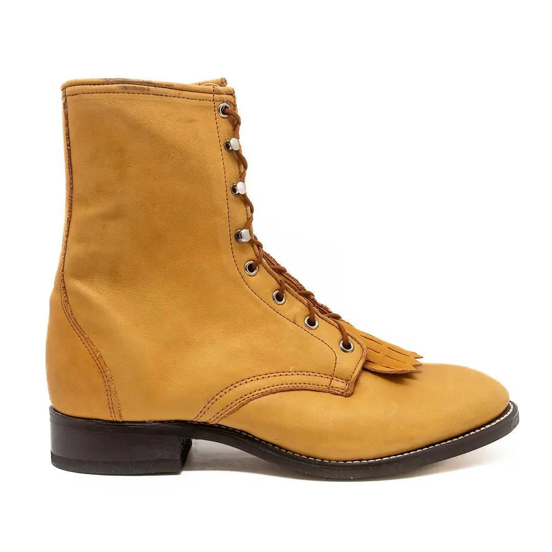 Laredo Men's "Lemon" Tassel Deerskin Lace-Up Roper Boots - Clearance - Image 2