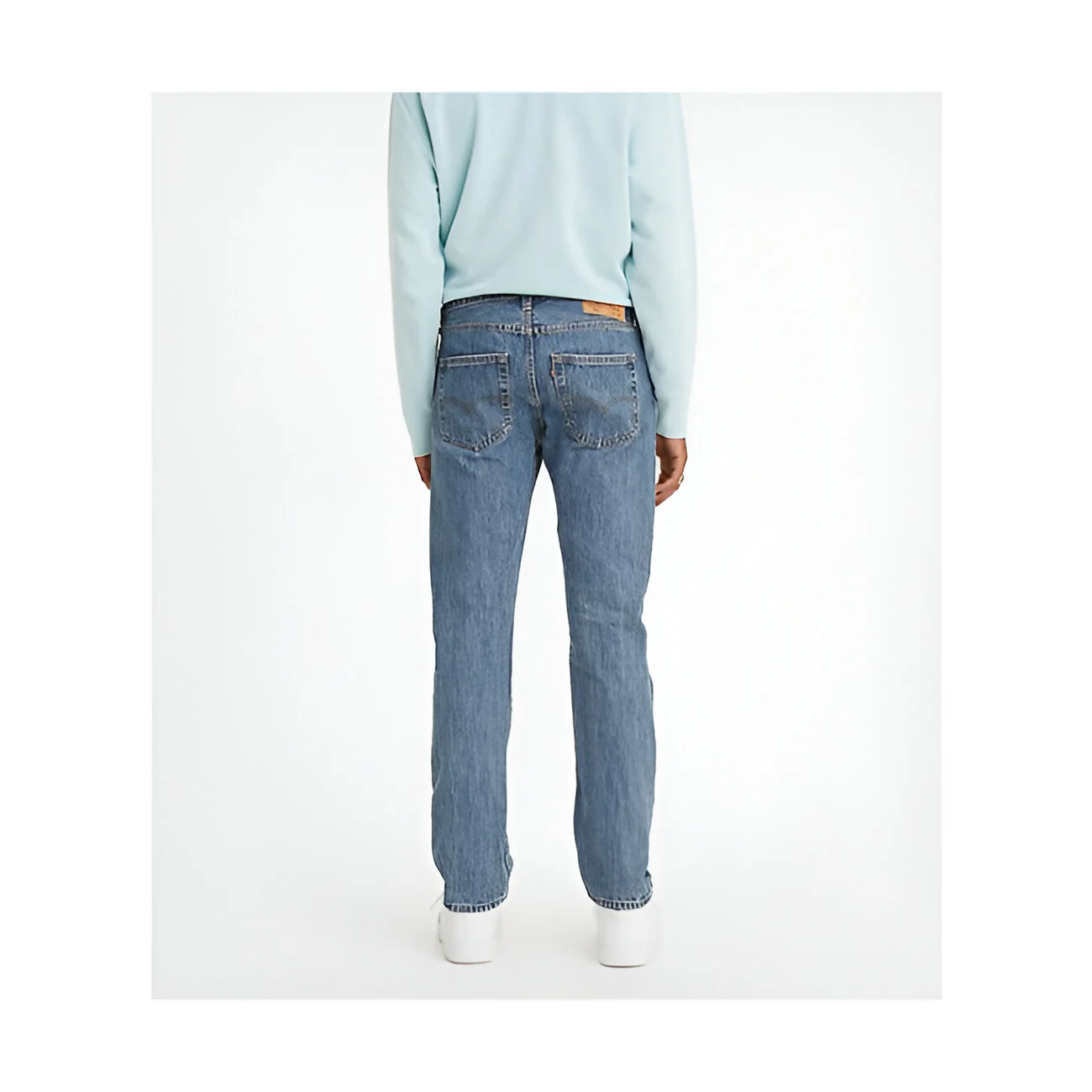 Levi's Men's Jeans 501 Original Fit Medium Stone Wash - Image 3