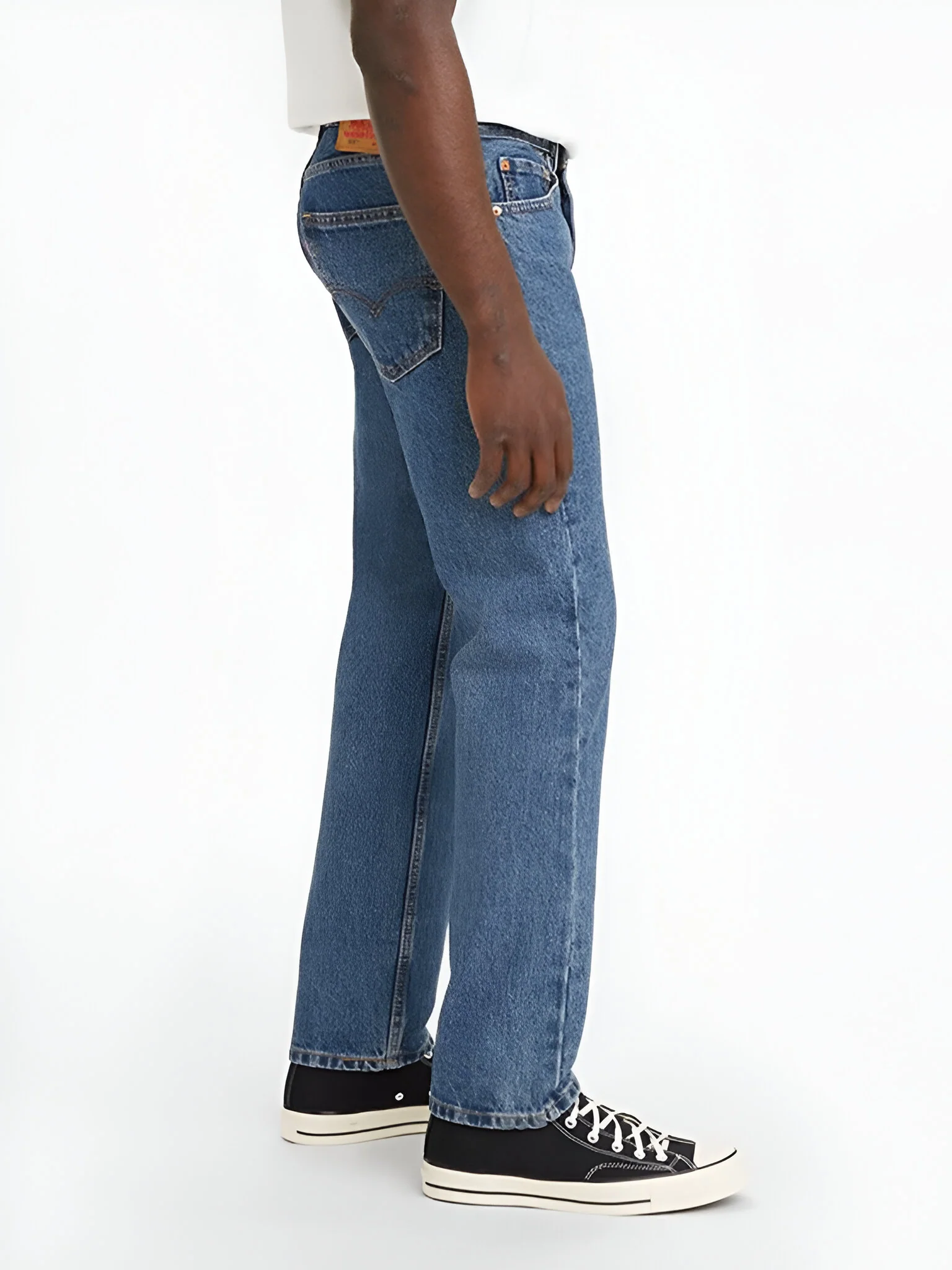 Levi's Men's Jeans 505 Regular Fit Medium Stone Wash - Image 2