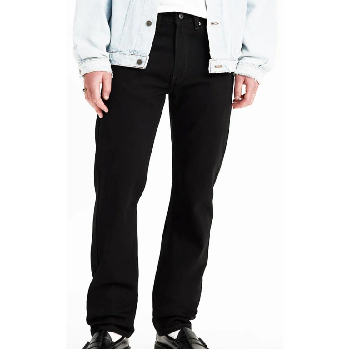 Levi's Men's Jeans 505 Regular Fit Black - Image 2