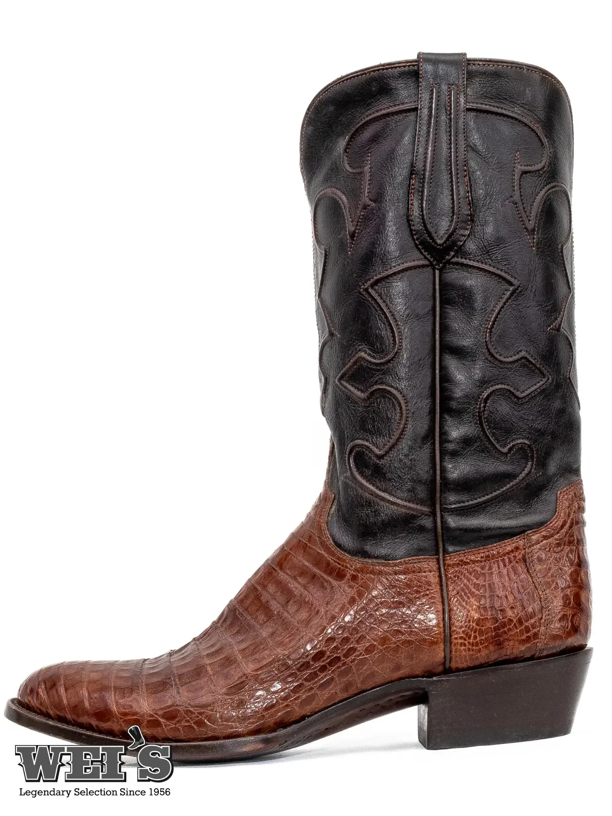 Lucchese Men's Cowboy Boots 15" Exotic Caiman / Derby - Image 3