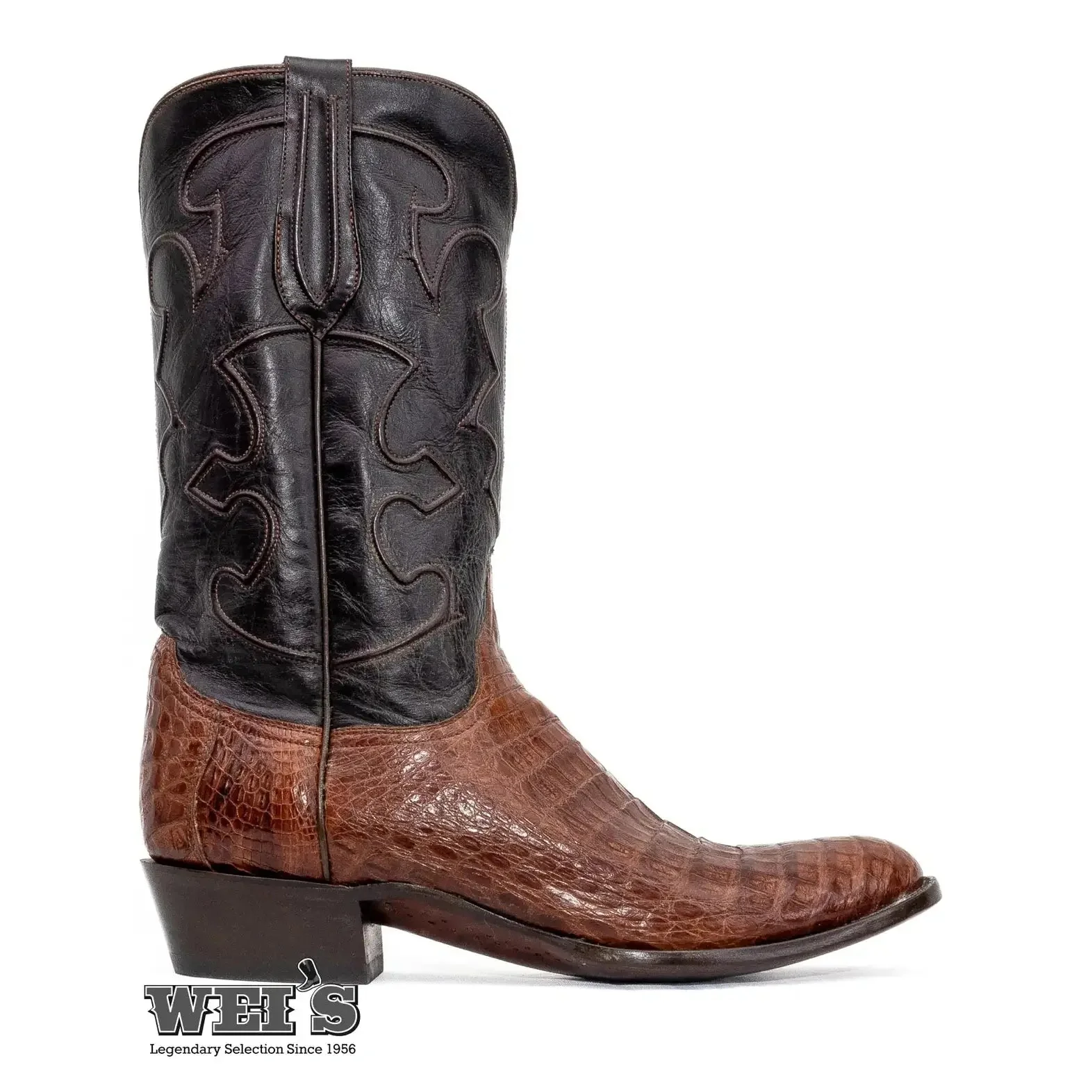 Lucchese Men's Cowboy Boots 15" Exotic Caiman / Derby - Image 5
