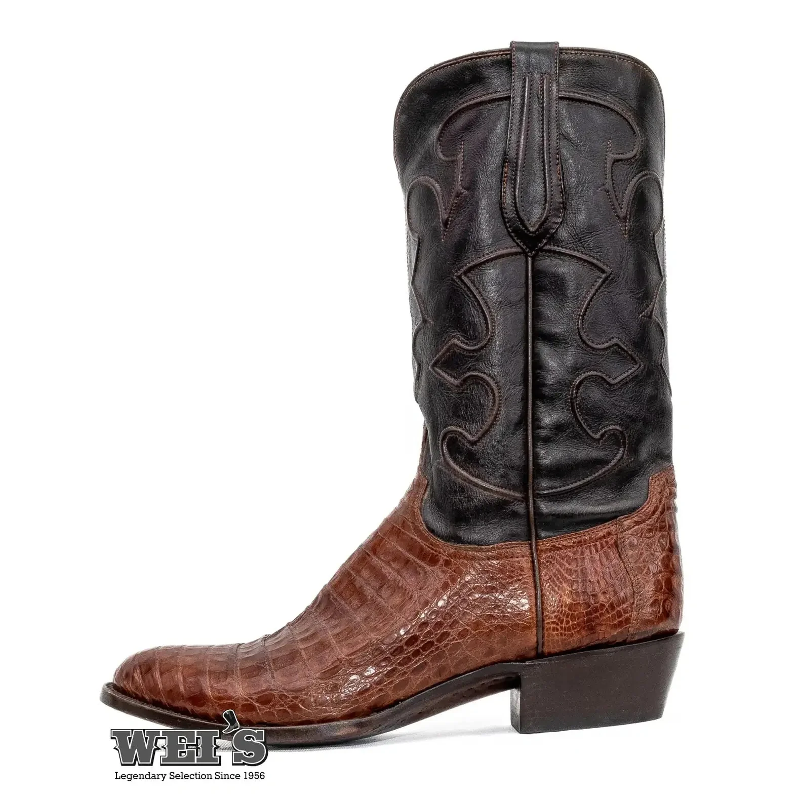 Lucchese Men's Cowboy Boots 15" Exotic Caiman / Derby - Image 6