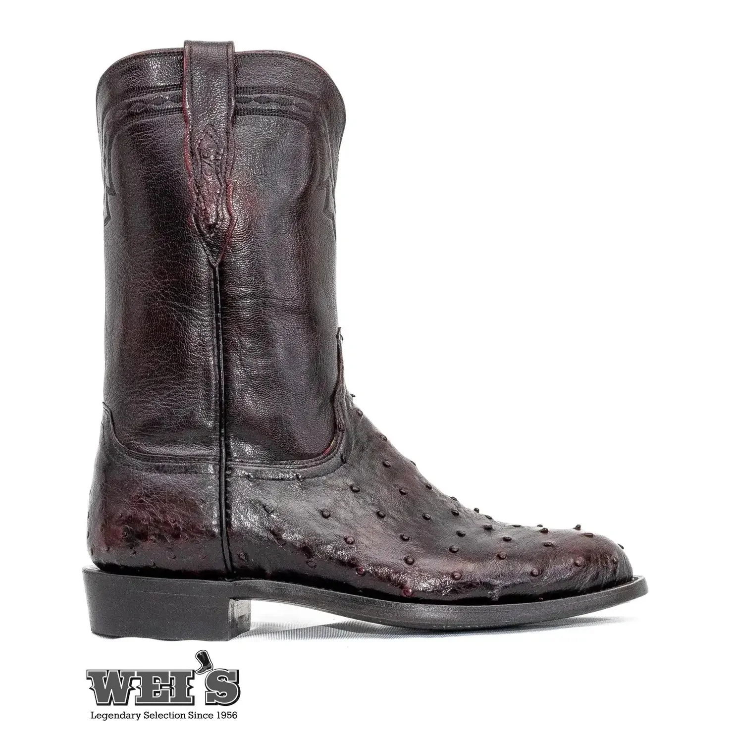 Lucchese Men's Cowboy Boots 11" Exotic Ostrich/Goat Roper Style -CLEARANCE - Image 5