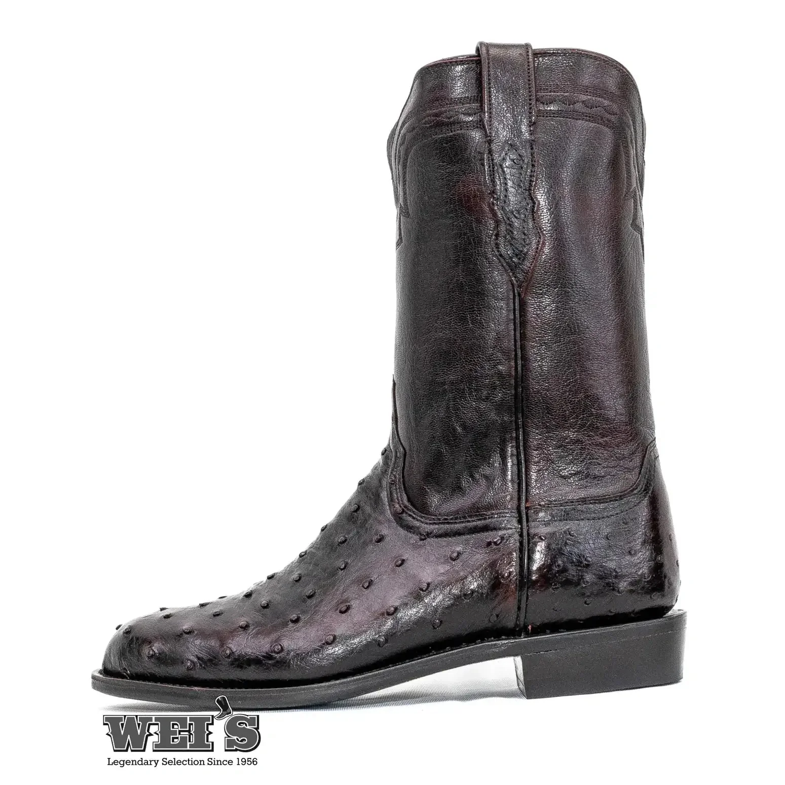 Lucchese Men's Cowboy Boots 11" Exotic Ostrich/Goat Roper Style -CLEARANCE - Image 6