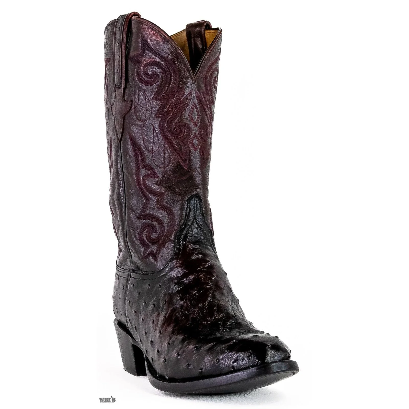 Lucchese Men's Cowboy Boots 14" Exotic Ostrich/Goat - Image 3
