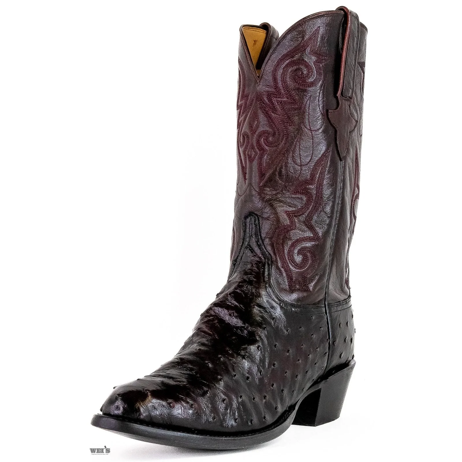 Lucchese Men's Cowboy Boots 14" Exotic Ostrich/Goat - Image 5