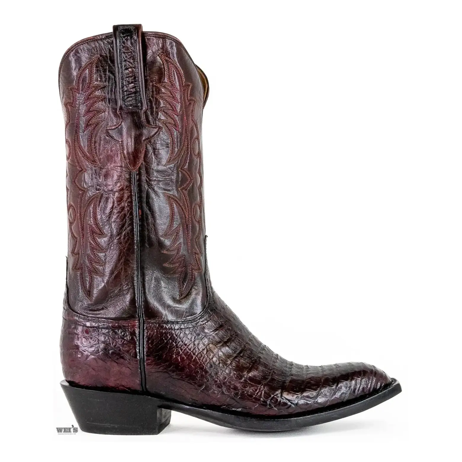 Lucchese Cowboy Boots 14" Exotic Caiman/Buffalo - Image 2