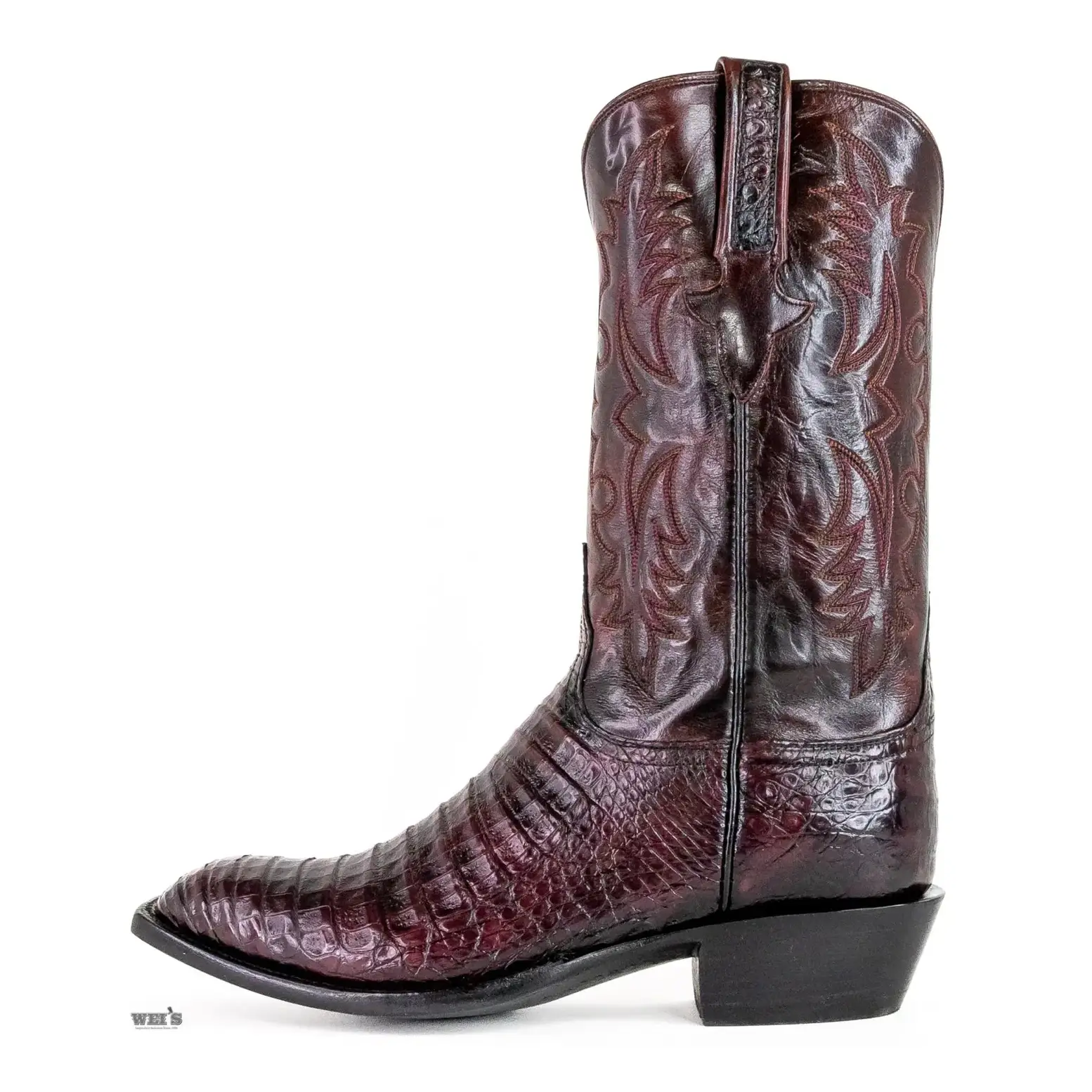 Lucchese Cowboy Boots 14" Exotic Caiman/Buffalo - Image 4