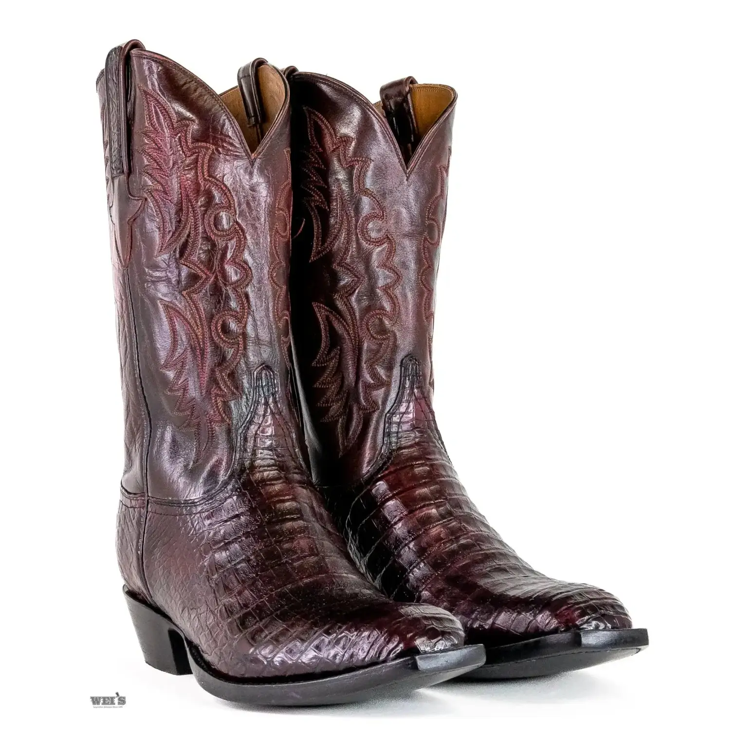 Lucchese Cowboy Boots 14" Exotic Caiman/Buffalo - Image 5