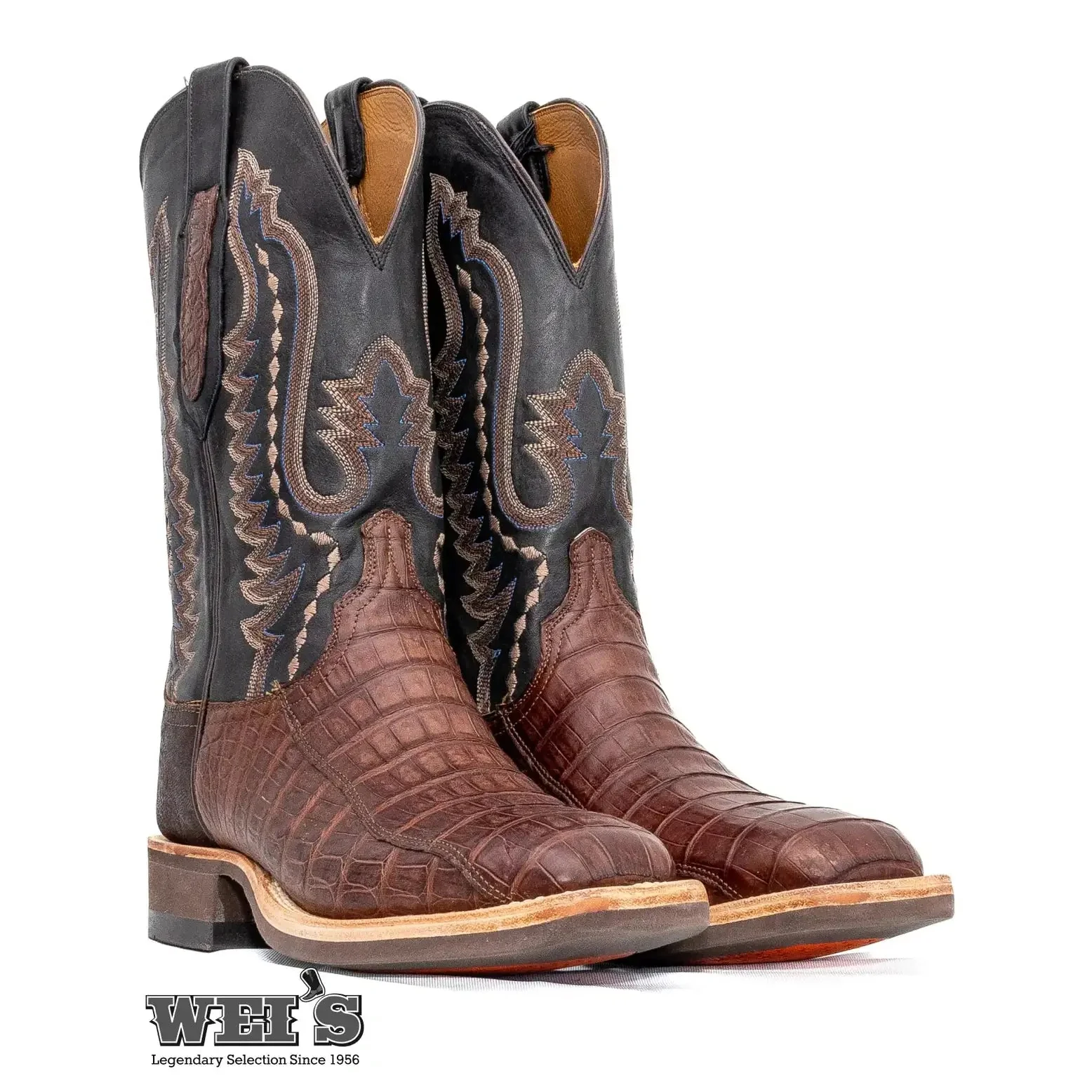 Lucchese 1883 Men's Cowboy Boots 13" Exotic Caiman/Ox