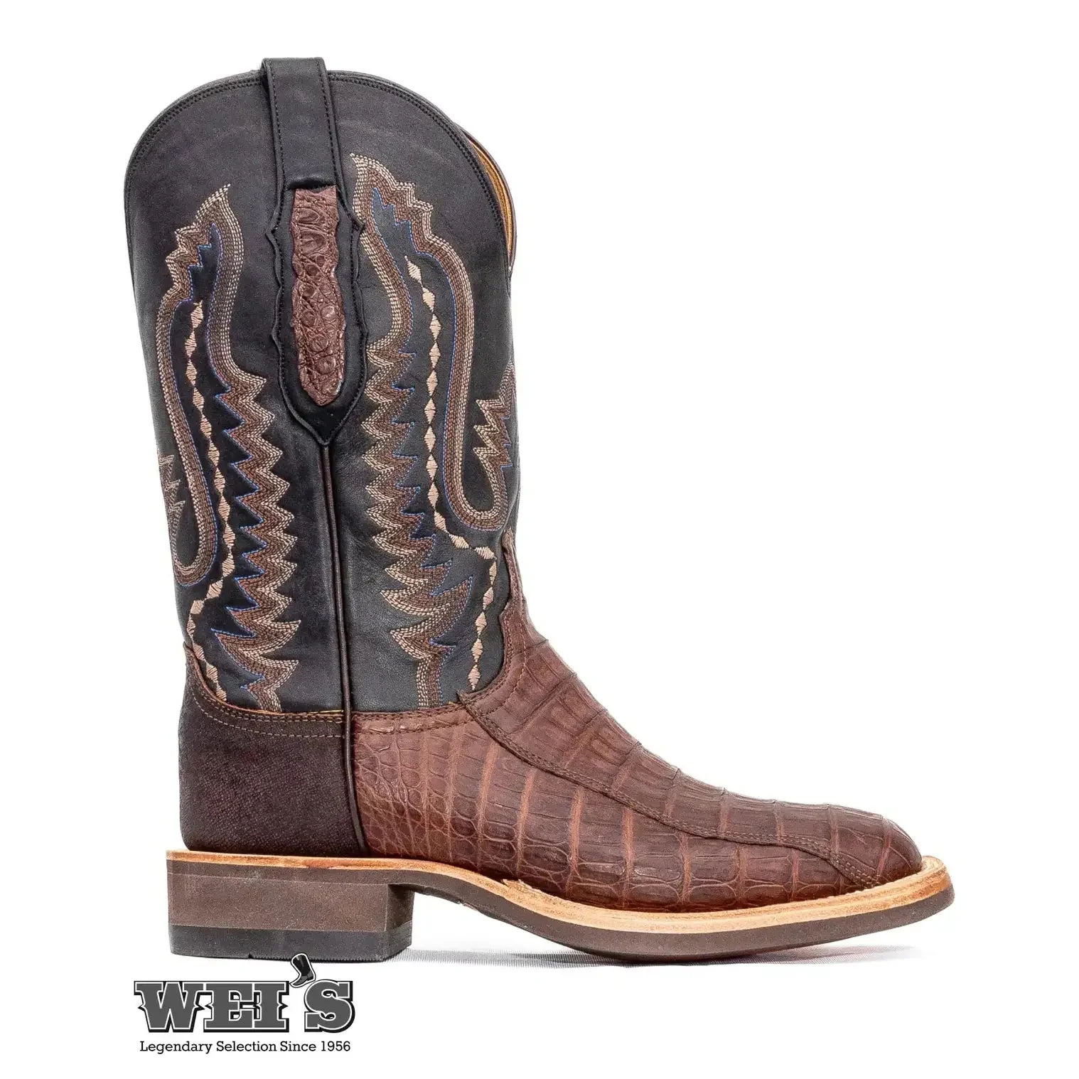 Lucchese 1883 Men's Cowboy Boots 13" Exotic Caiman/Ox - Image 3
