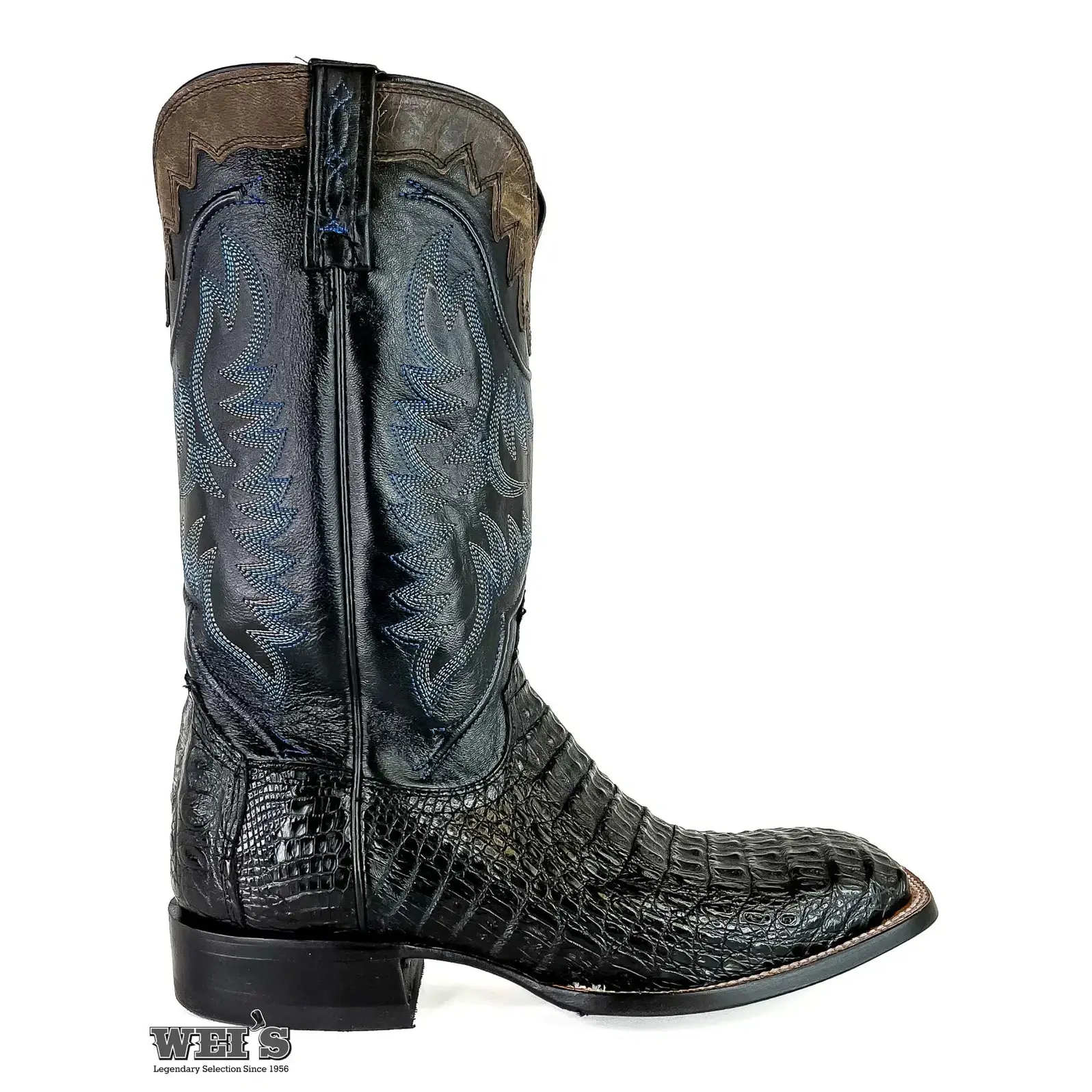 Lucchese Exotic Caiman Hornback 14" Cowboy Boot Men's - Image 2