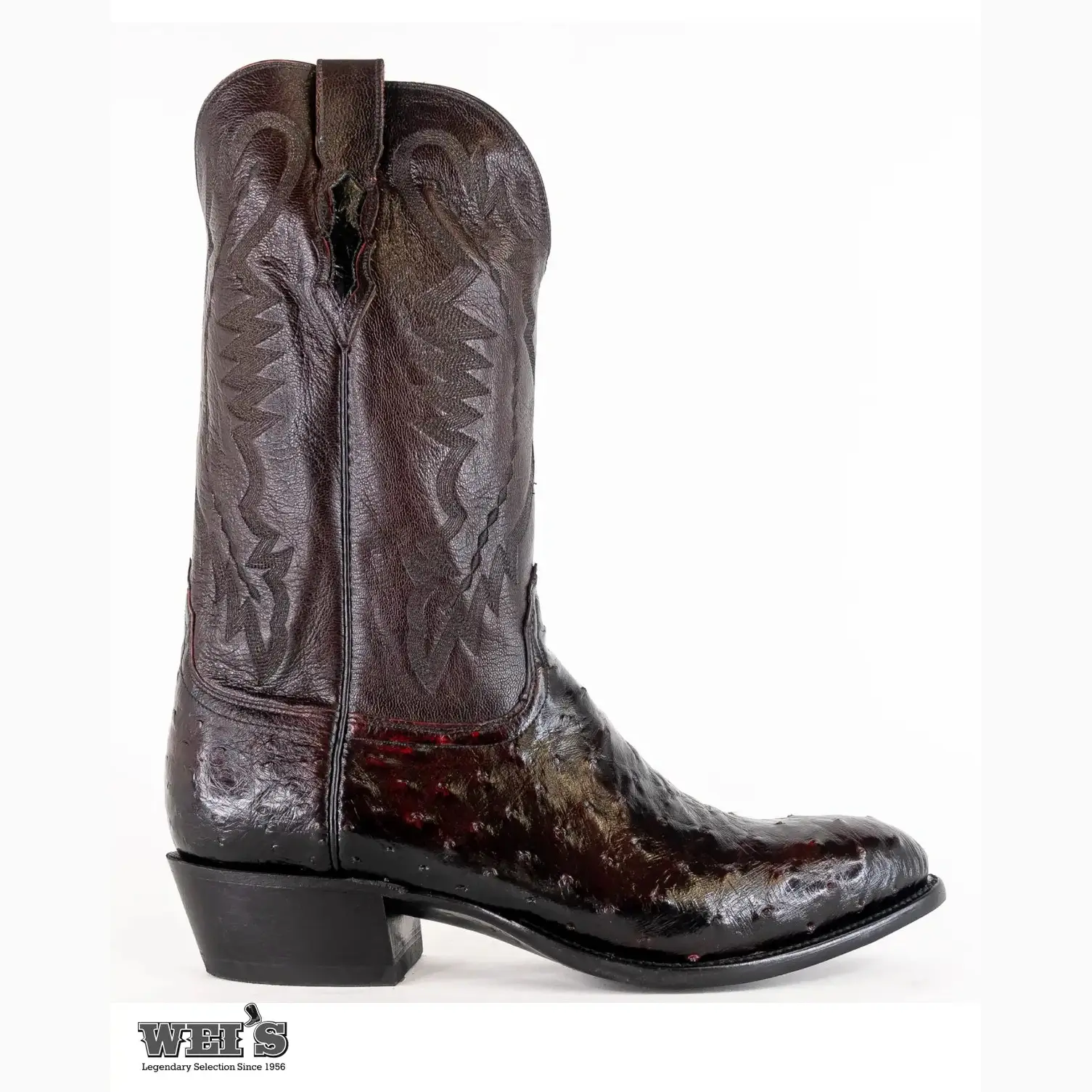 Lucchese 2000 Men's Cowboy Boots 14" Exotic Ostrich and Goat style - Image 2