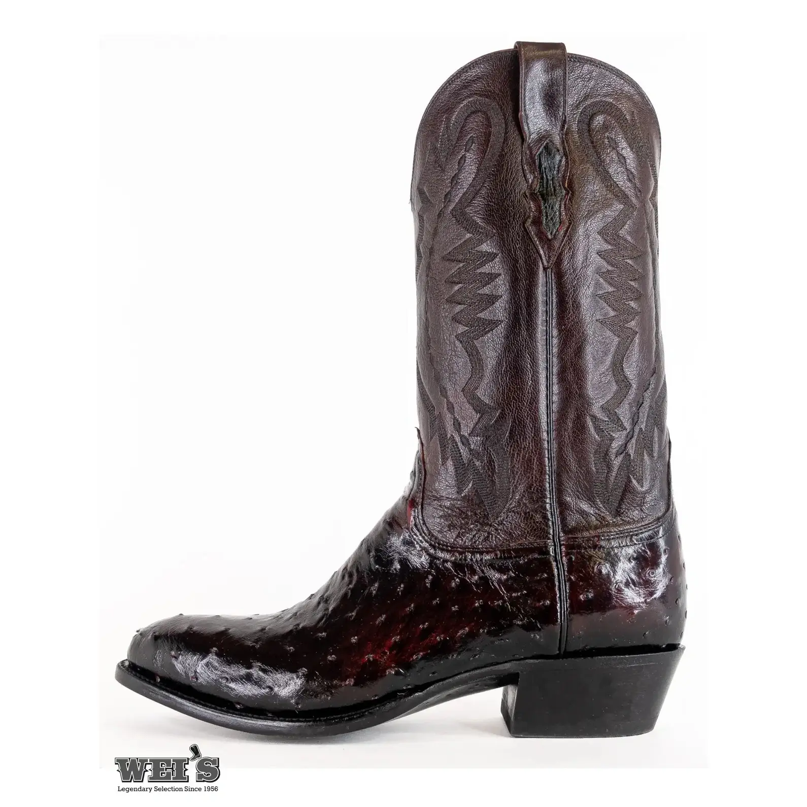 Lucchese 2000 Men's Cowboy Boots 14" Exotic Ostrich and Goat style - Image 4