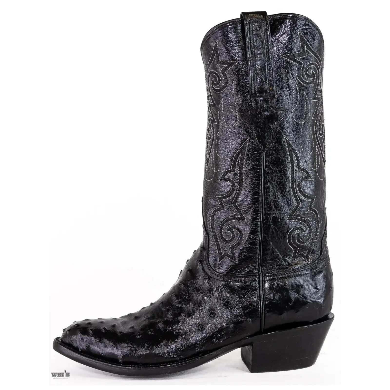 Lucchese Men's Cowboy Boots 13" Exotic Ostrich Medium Round Toe - Image 2