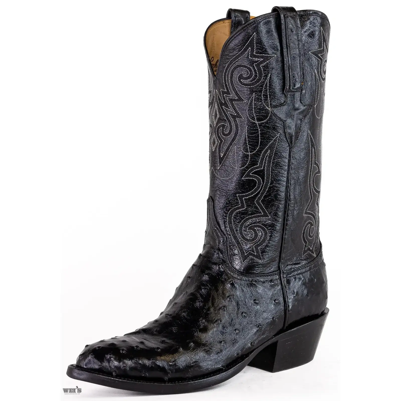 Lucchese Men's Cowboy Boots 13" Exotic Ostrich Medium Round Toe - Image 3