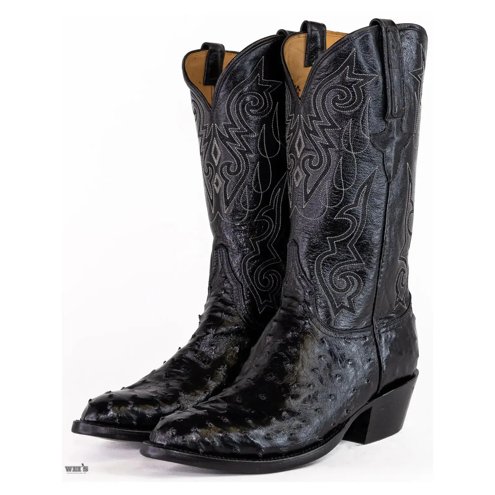 Lucchese Men's Cowboy Boots 13" Exotic Ostrich Medium Round Toe - Image 5