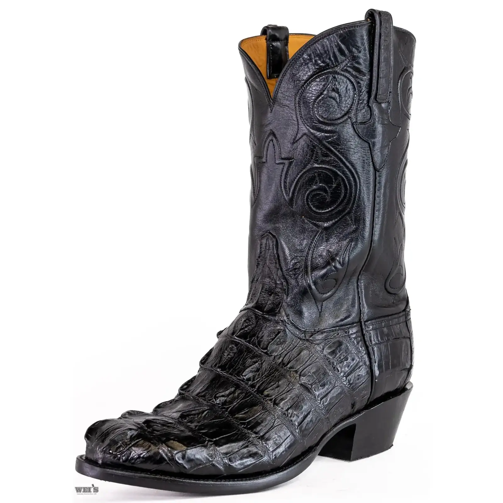 Lucchese Men's Cowboy Boots Exotic Hornback Caiman and Buffalo - Image 3