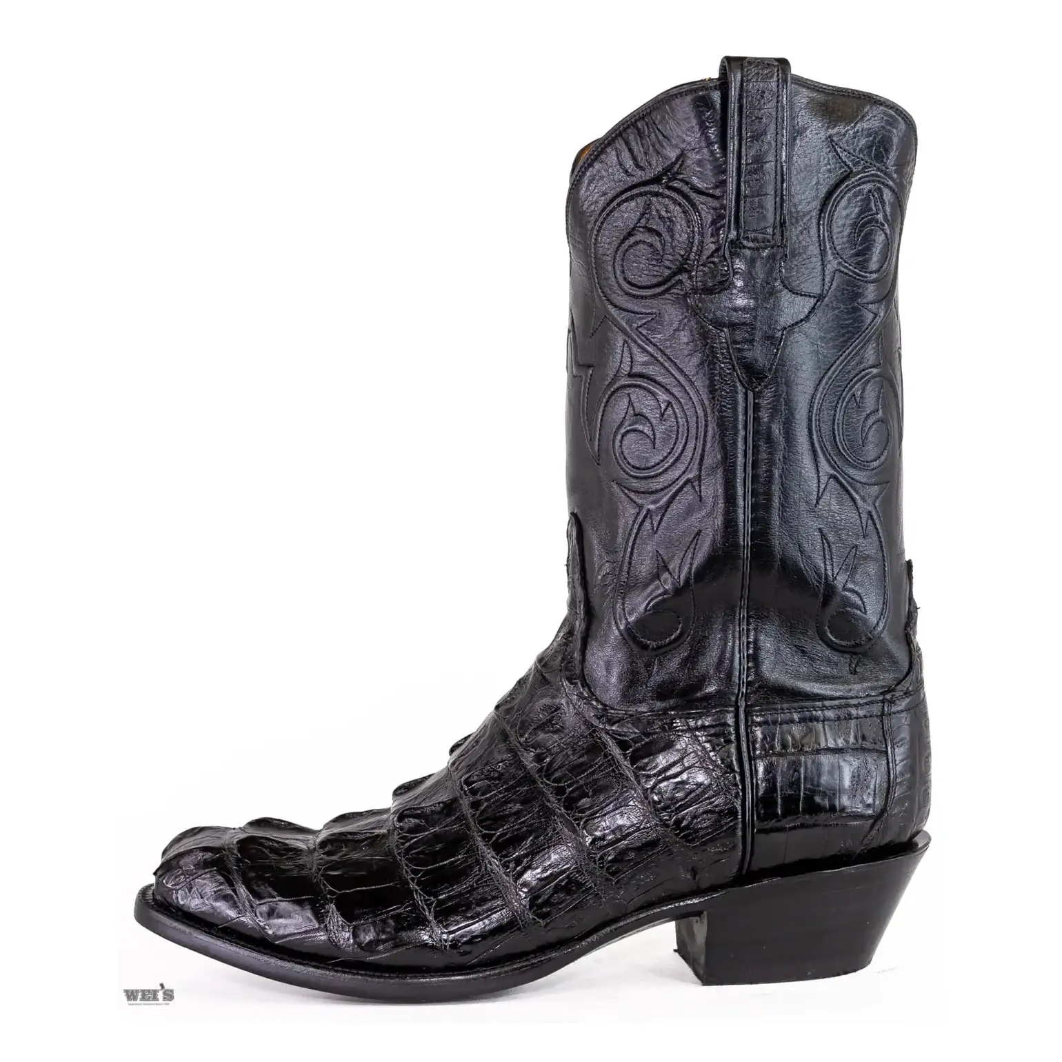 Lucchese Men's Cowboy Boots Exotic Hornback Caiman and Buffalo - Image 4