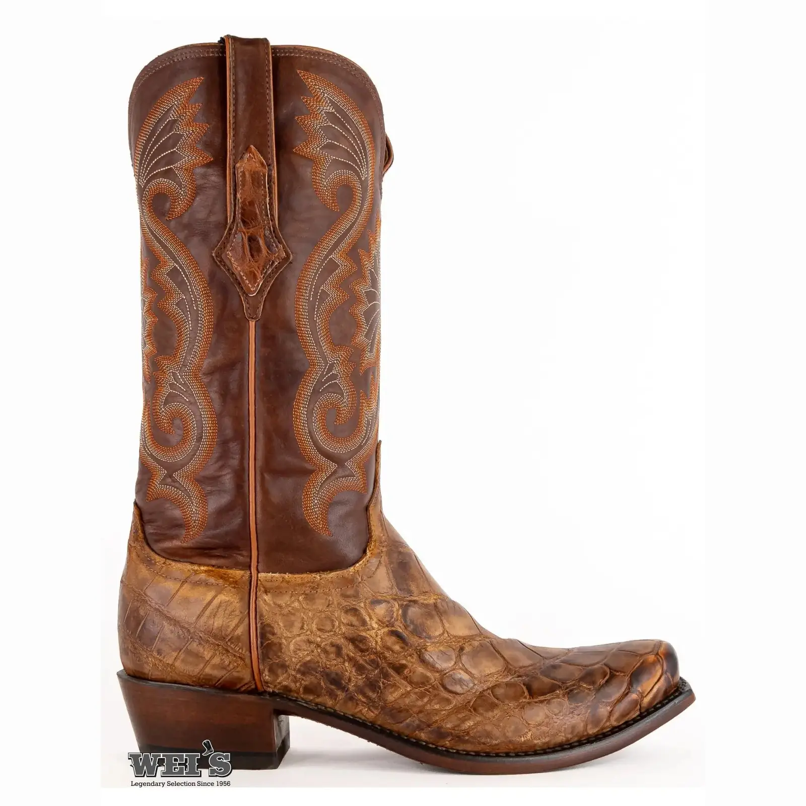 Lucchese Men's Cowboy Boots 14" Exotic Giant Gator Western Square Toe - Image 2